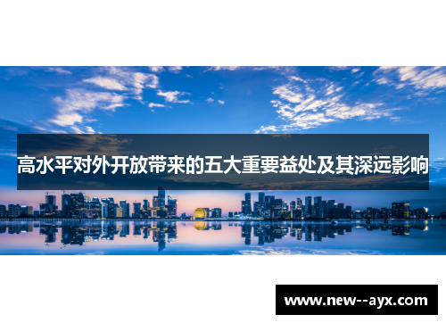 高水平对外开放带来的五大重要益处及其深远影响 高水平对外开放带来的五大重要益处及其深远影响